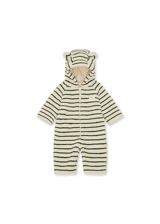 Kids Jody Teddy Fleece Onesie - Erba Stripe | Konges Slojd KS105721