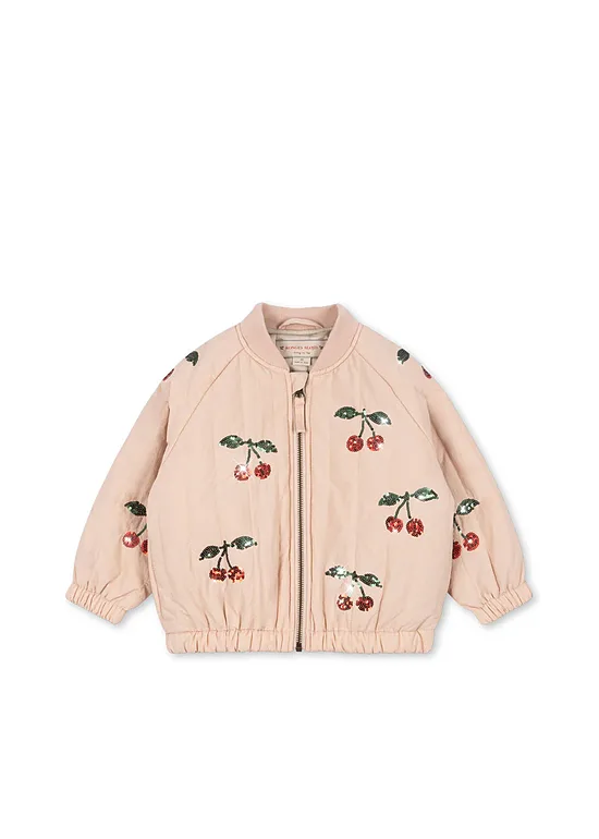 Kids Sequin Bomber Jacket - Juno Cameo Rose | Konges Slojd KS105733
