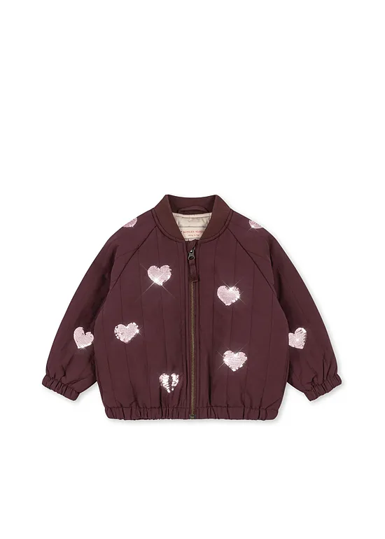 Juno Sequin Bomber Jacket - Konges Slojd - Decadent Chocolate KS105733