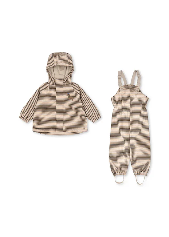 Bērnu Lietus Tērps Rainy Palme Dog - Stripe La Mer | Konges Slojd KS105758