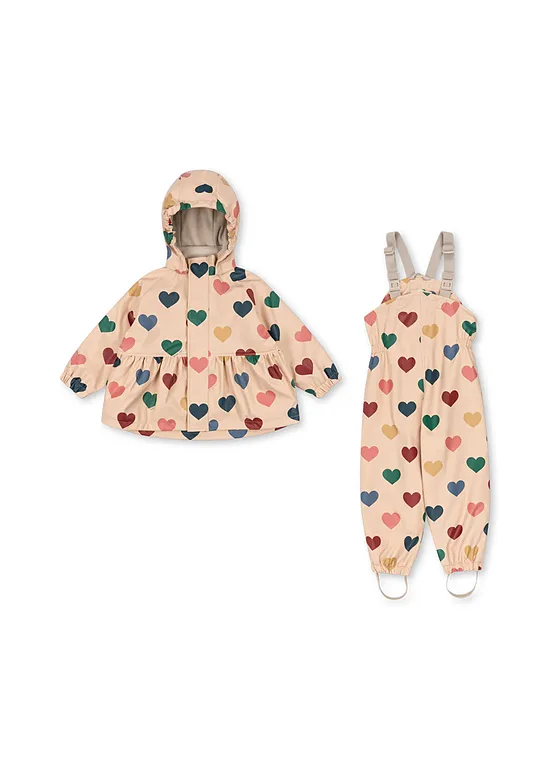 Kids Rainy Palme Rain Set - Bon Coeur Coloré | Konges Slojd KS105763