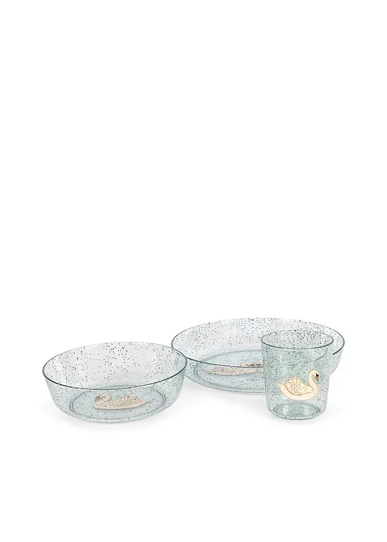 Sparkly Dinner Set - Konges Slojd - Swan Blue KS106243