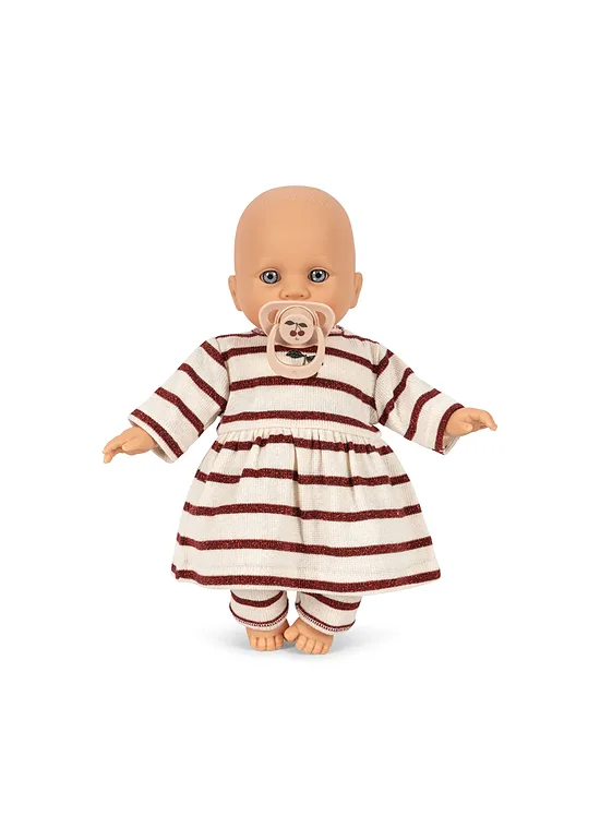 Bella Baby Doll Rotaļu Lelle ar Knupīti - Creamy Stripe | Konges Slojd KS106387