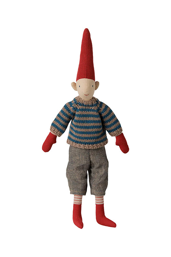 Pixy Boy in Striped Knitted Sweater, Size 2 - Boy - Striped Knitted Sweater | Maileg 14-6424-00