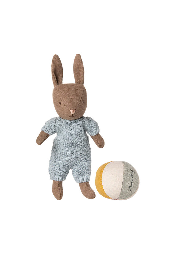 Trusītis ar Bumbu, Micro - Brown/Blue | Maileg 16-5034-00