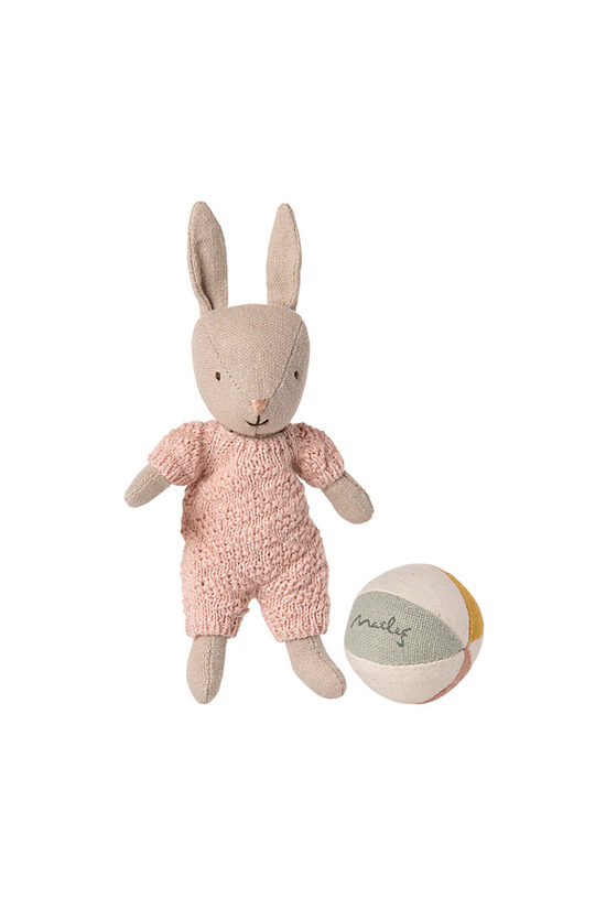 Zaķis ar Bumbu, Micro - Sand/Rose | Maileg 16-5033-00