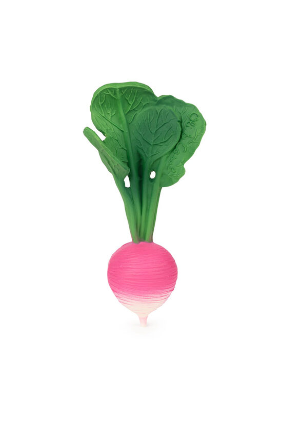 Ramona the Radish Baby Teether - Natural Rubber Teether & Bath Toy | Oli Carol