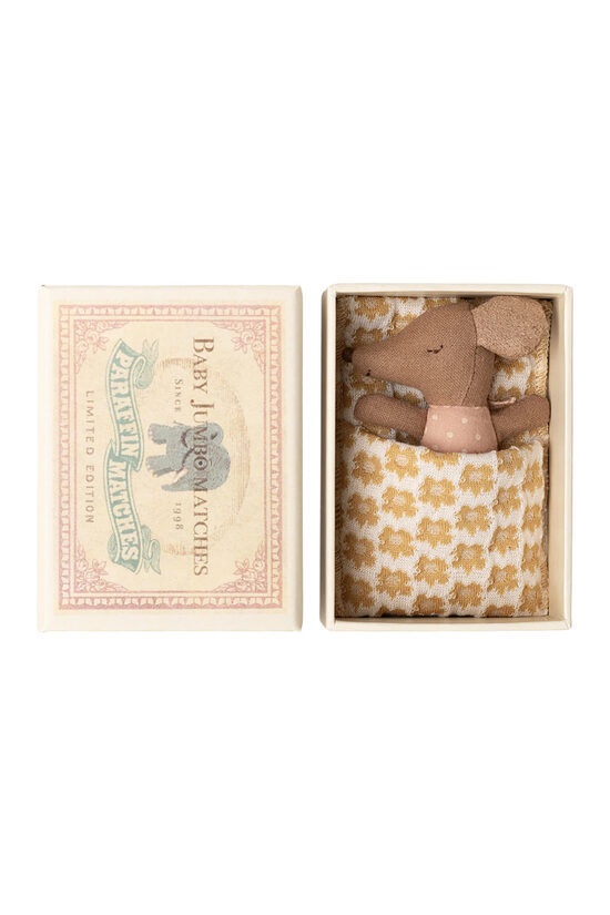 Sleepy Wakey Baby Mouse in Matchbox - Rose | Maileg