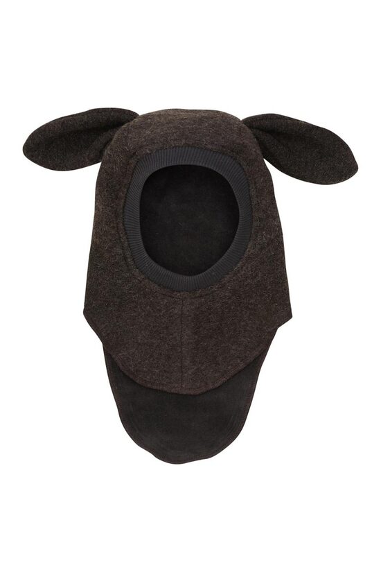 Vilnas Balaklava Ar Zaķa Ausīm - Dark Brown Melange
