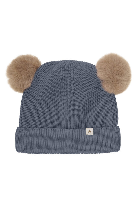 Beanie Wool Knit Pompoms - HUTTEliHUT - Turbulence