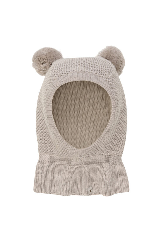 Balaclava Windstop Pompoms - HUTTEliHUT - Camel Melange