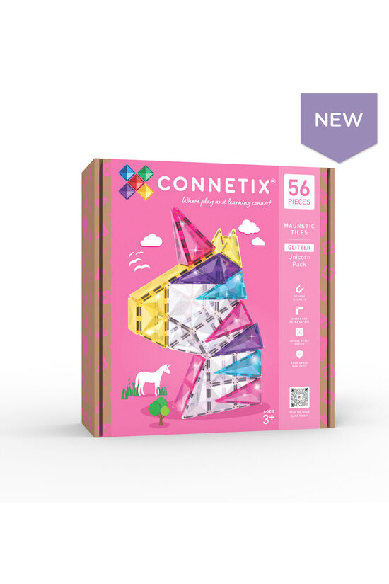 Connetix Gliteru Vienradža komplekts 56 gab. CT-G-00056-GU