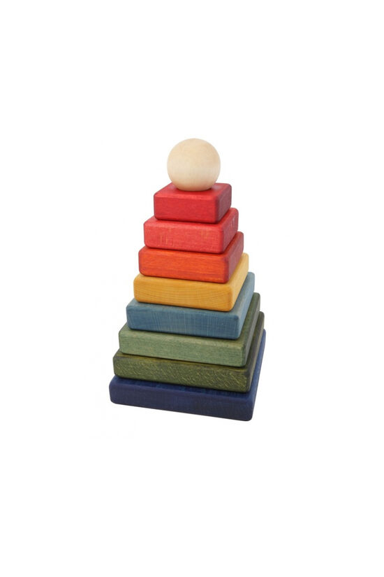 Wooden story krāsaina koka piramīda