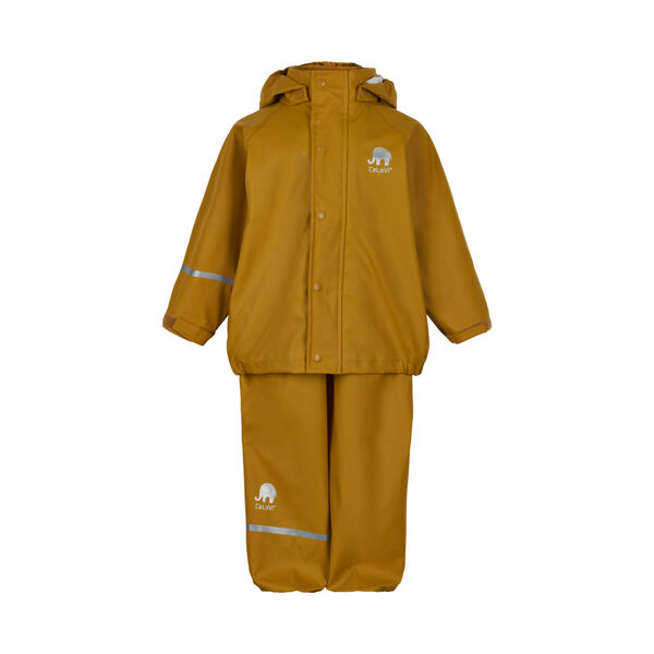 Basic Rainwear Set - CeLaVi -Solid PU - Buckthorn Brown