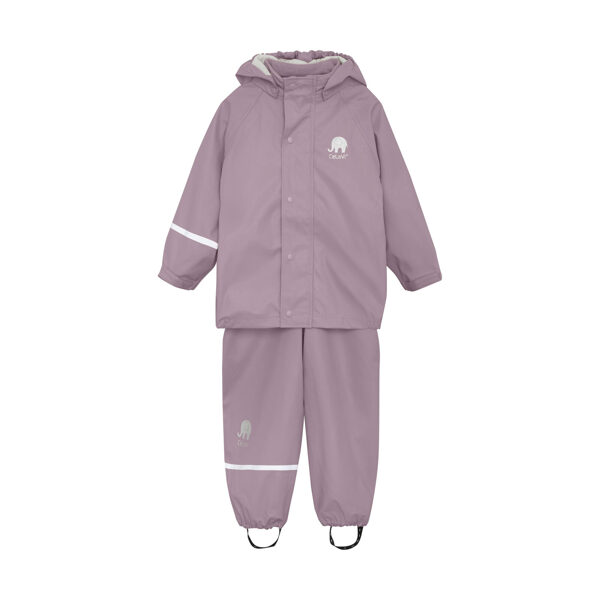 Basic Rainwear Set - CeLaVi -Solid PU - Mauve Shadow