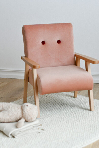 Bērnu klubkrēsls - Gaiši rozā