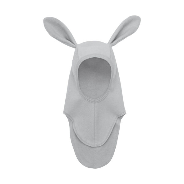 HUTTEliHUT - Balaclava Ears Cotton Fleece Light Grey Melange | 460265-1231