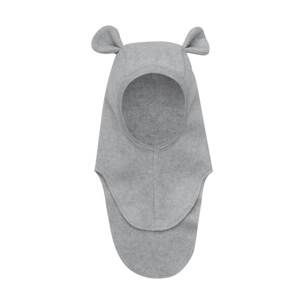 HUTTEliHUT - Balaclava Ears Cotton Fleece Light Grey Melange | 460266-1231