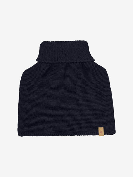 Adīta bērnu merino vilnas šalle - HUTTEliHUT - Dark Navy