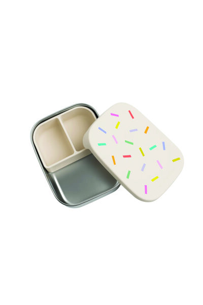 Stainless steel origami lunch box with removable compartments - Confetti