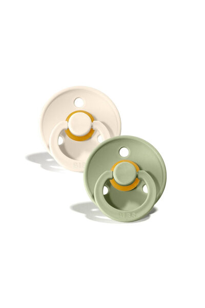 Bibs Latex Pacifier Colour 2 PACK - Sage / Ivory