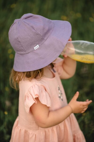 Linen sun hat - Violet