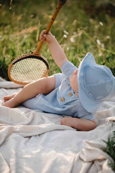 Muslin sun hat - Seashells