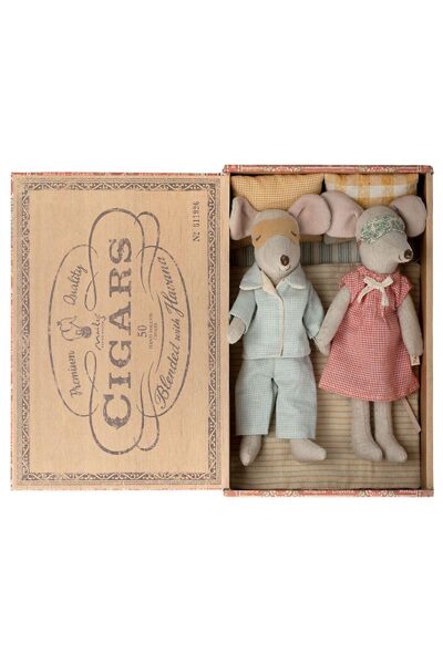 Maileg - MUM AND DAD MICE IN CIGARBOX