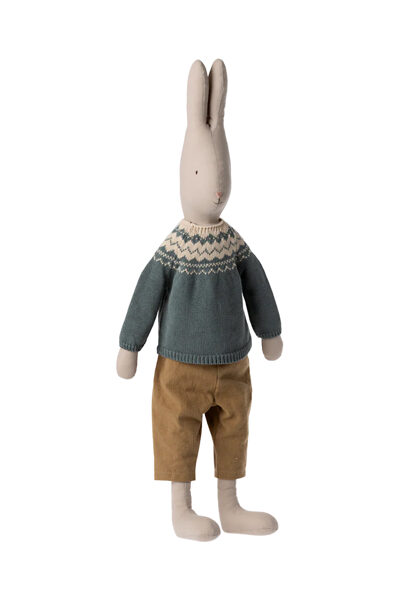 Zaķis 5. izmērā - Maileg - Adītā džemperī un biksēs