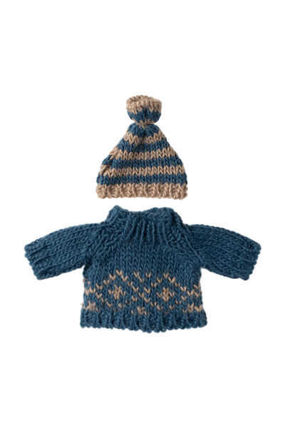 Adīts Džemperis Ar Cepuri Peļu Tētim | Maileg