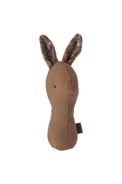 Lullaby friends - Maileg -  Bunny rattle - Chocolate