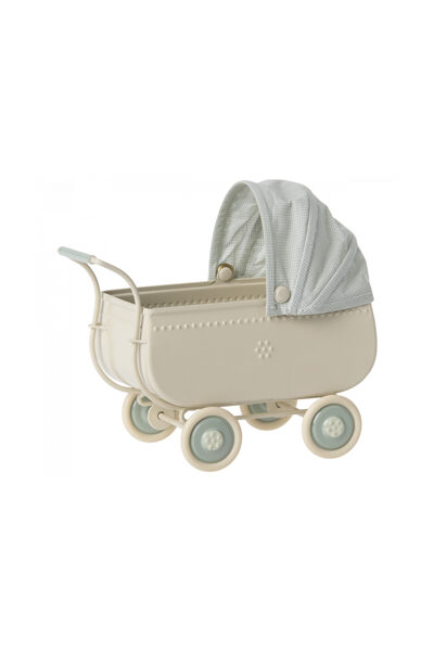 Miniatūri ratiņi - Maileg - Pram, Micro - Blue