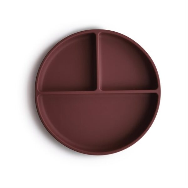 Mushie - silikona šķīvis / Woodchuck