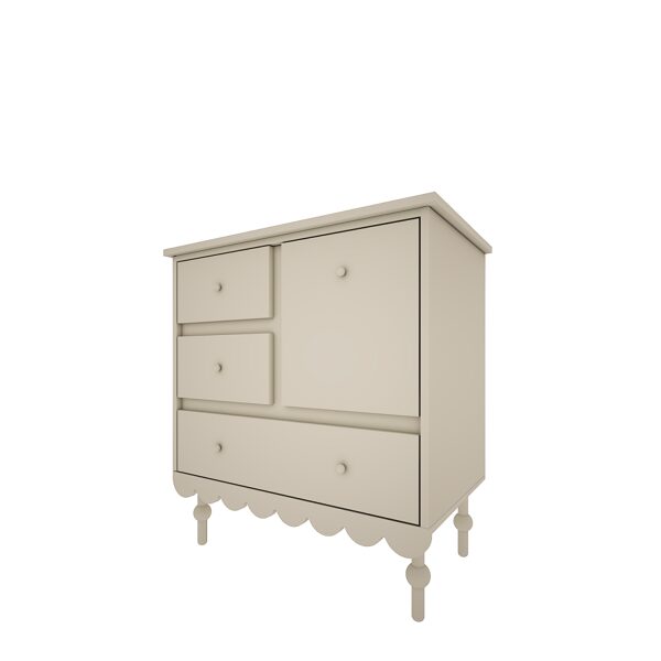 Chest of drawers short - Woodluck design - Olive