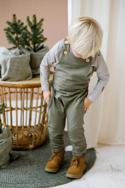 Pants with braces - Khaki