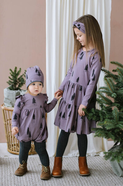 Romper - Violet with spruce