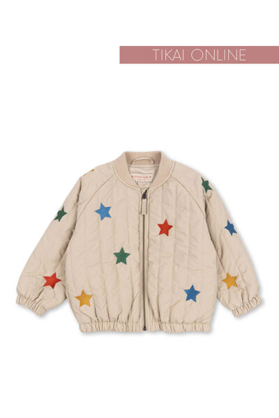 Juno Bomber Jacket Oxford Tan Stars | KS102313