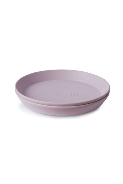 Mushie dinner plate - 2 pcs - Soft Lilac