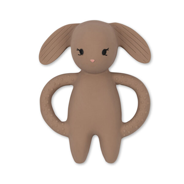 Natural Rubber Baby Teething Toy - Rabbit - Blush