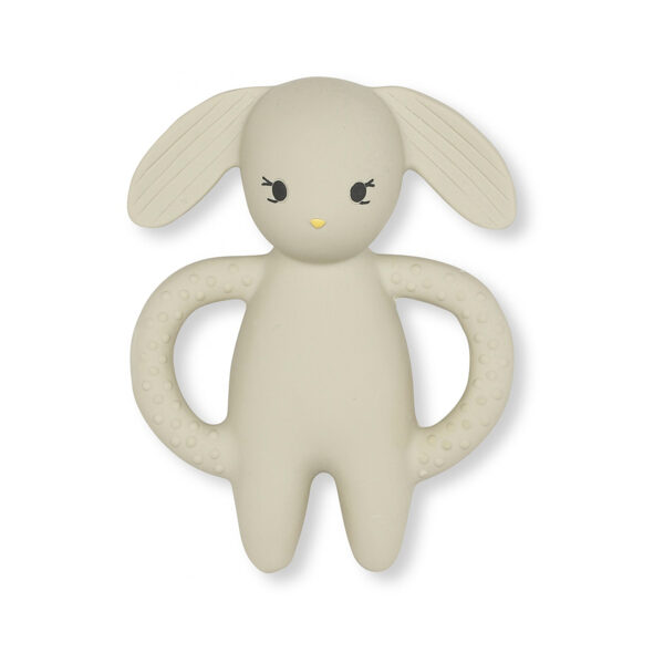 Natural Rubber Baby Teething Toy - Rabbit - Clay