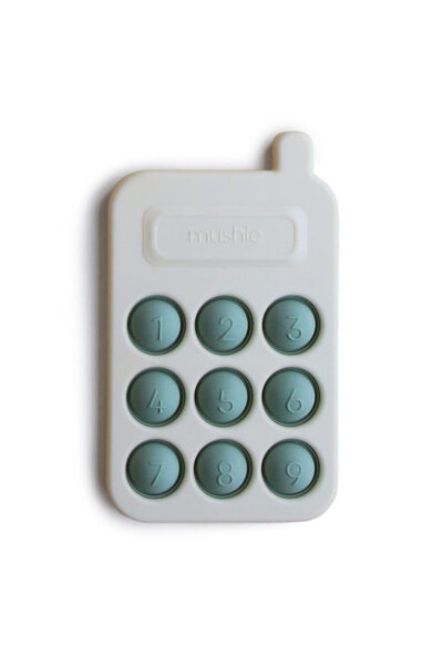 Mushie Phone Press Toy - Cambridge Blue