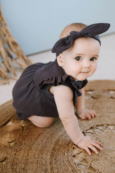 Plāna muslīna matu lenta - Tumši zila