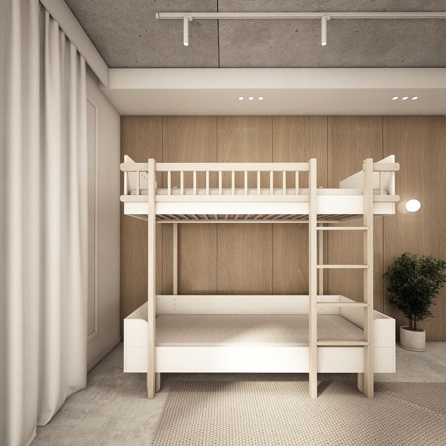 Divstāvu gulta - Woodluck design - Basic / White